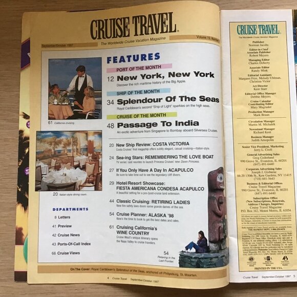 Cruise Travel Magazine Lot of 5 Feb 1992 Oct 1997 Apr 2000 Feb & Apr 2001 - Picture 5 of 12